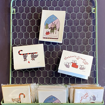 Candy Cane Bats Holiday Greeting Card Pack
