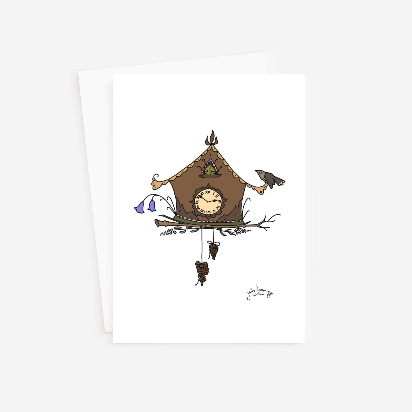 Cuckoo Clock 5x7 greeting card