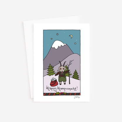 Krappy Krampus 5x7 greeting card