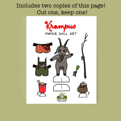 Krampus Paper Doll