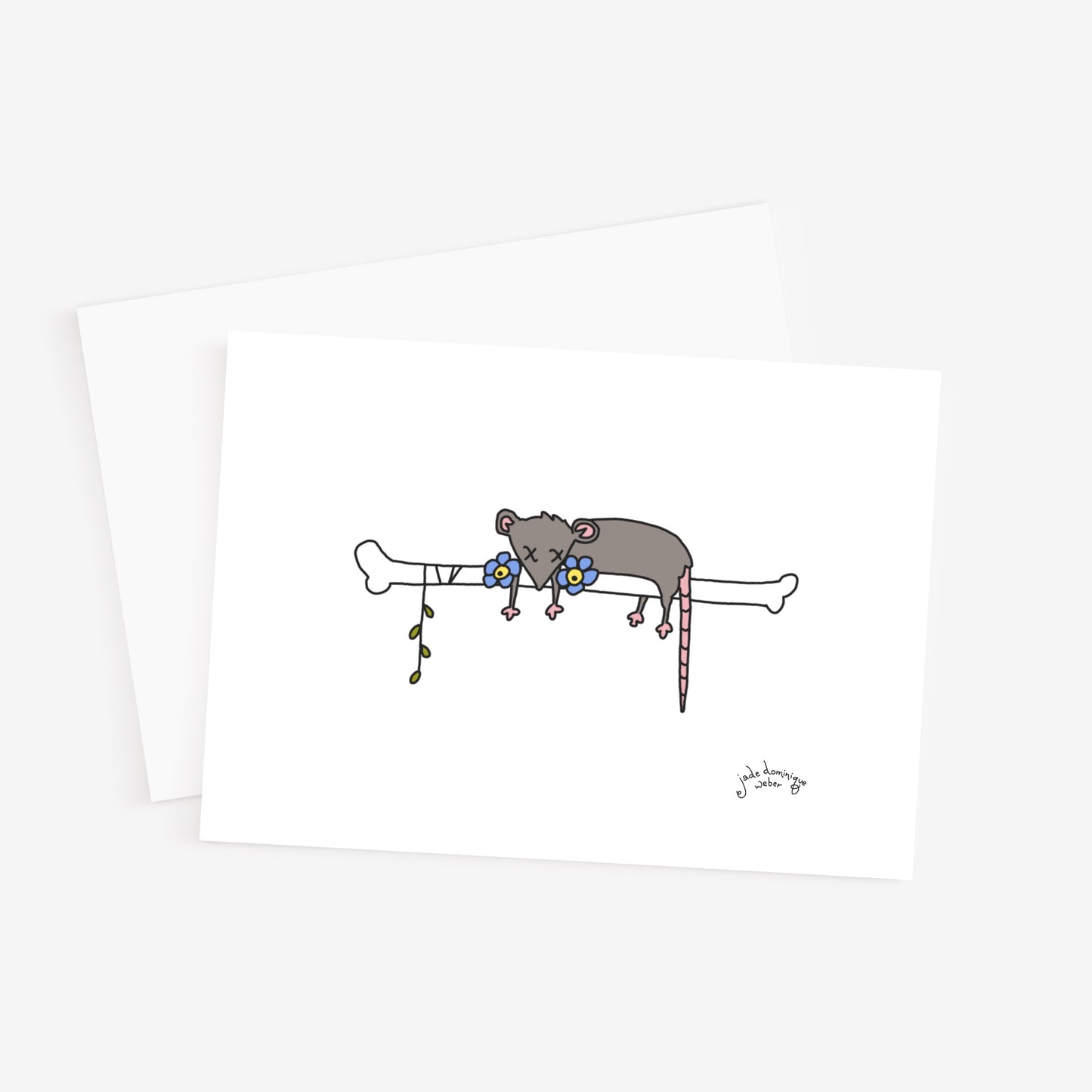 Mousey’s Funeral 5x7 greeting card