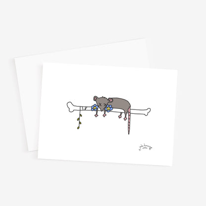 Mousey’s Funeral 5x7 greeting card