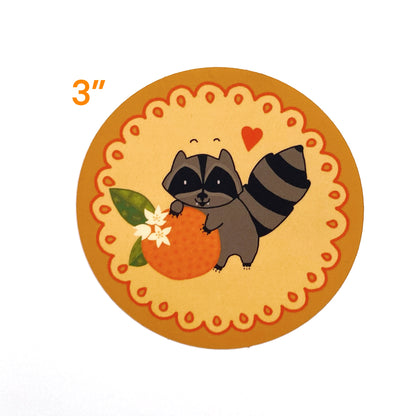 Little Raccoon and the Orange sticker