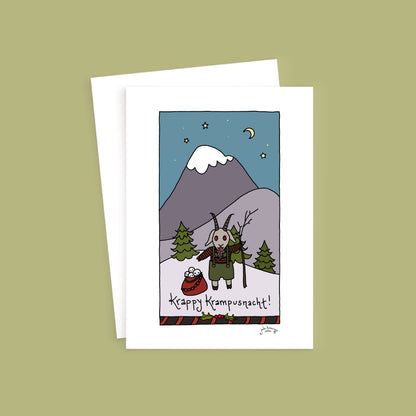 Krappy Krampus 5x7 greeting card