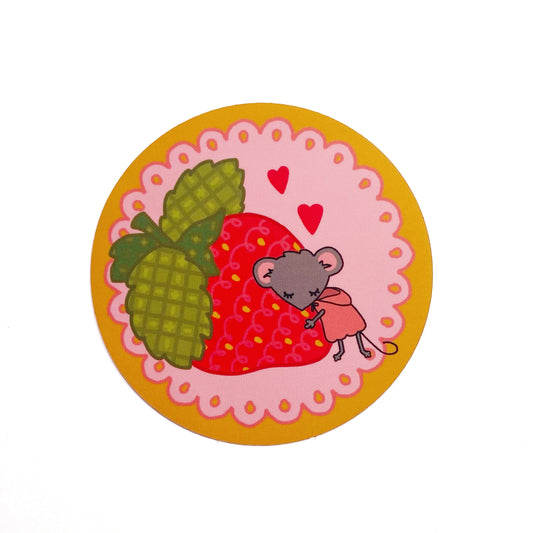 Little Mouse and the Strawberry sticker