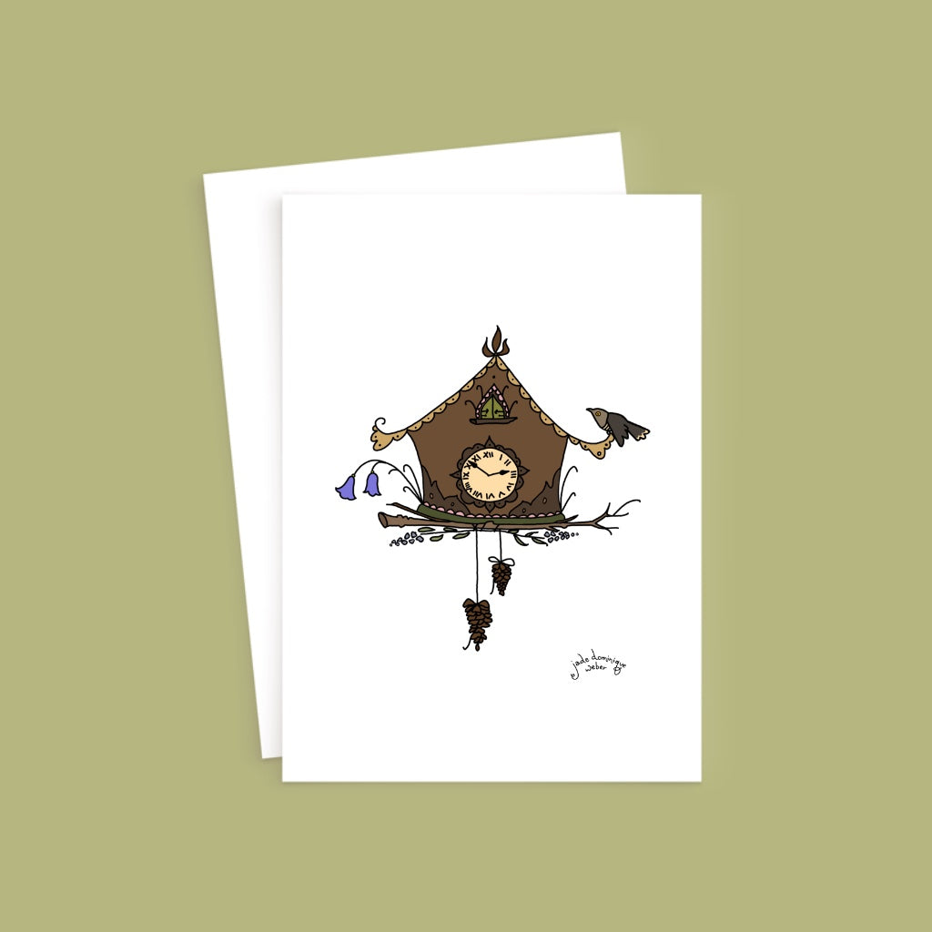 Cuckoo Clock 5x7 greeting card