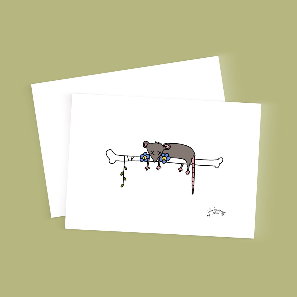 Mousey’s Funeral 5x7 greeting card