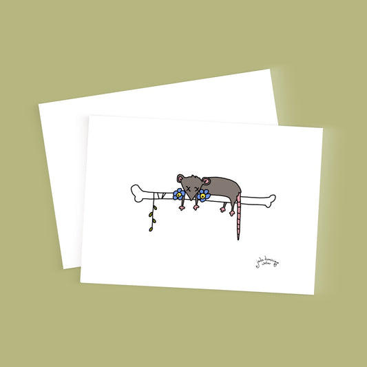 Mousey’s Funeral 5x7 greeting card